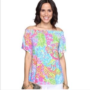 Lilly Pulitzer Almeria Off the Shoulder Top
